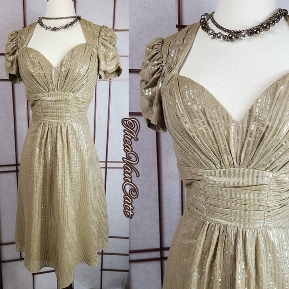 Betsy Johnson Gold vintage dress
